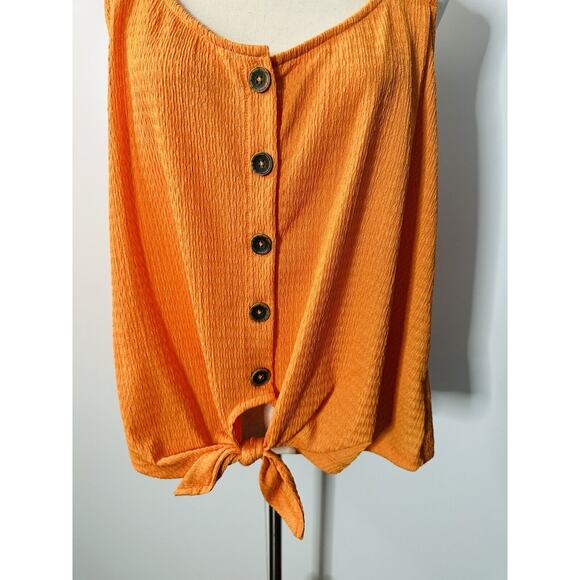 Sanctuary Golden Hour Button-Down Tie Front Tank Top, Size 1X, EUC - Picture 5 of 5